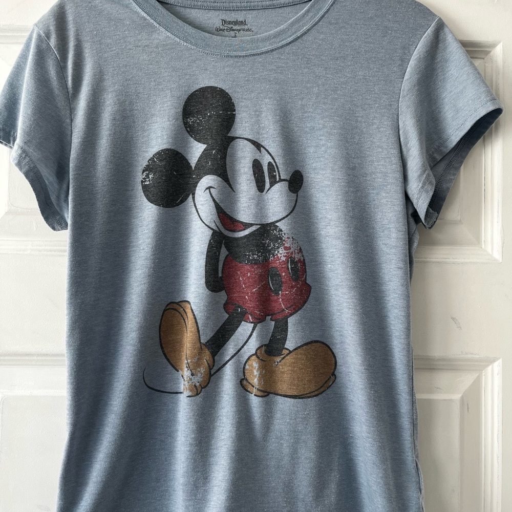 Disney Parks Women’s Mickey T-Shirt, XL, Blue